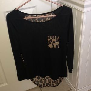 leopard print long sleeve shirt